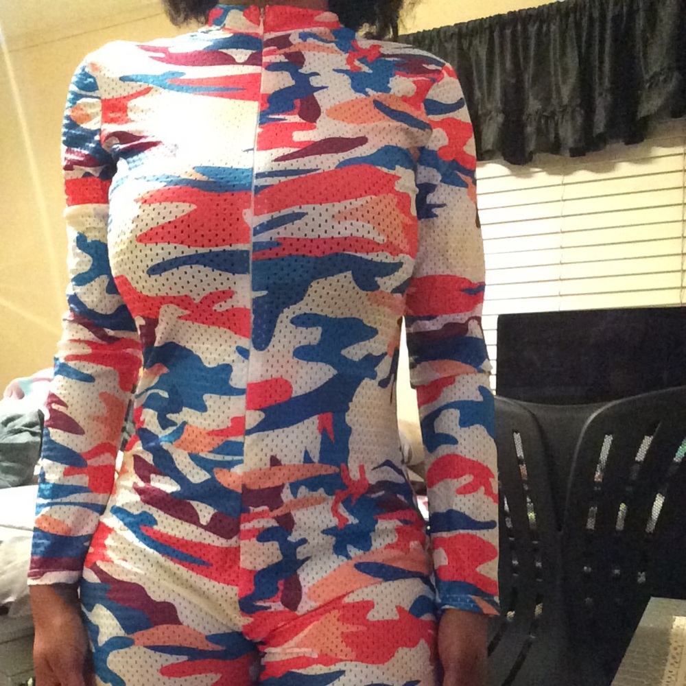 Camo Zip Up Jumpsuit
